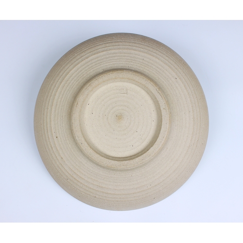 131 - John Dermer (Australian, b.1949) - a studio pottery bowl the stoneware bowl with bands of fluting, g... 