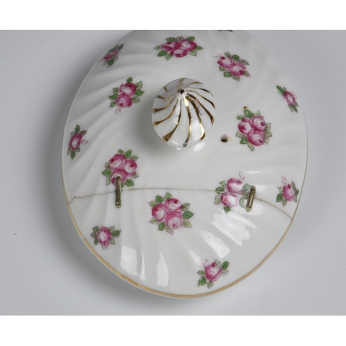 139 - A Minton laurel and pink rose pattern part tea service early 20th century, pattern no. G8115, pink p... 