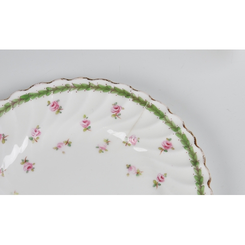 139 - A Minton laurel and pink rose pattern part tea service early 20th century, pattern no. G8115, pink p... 