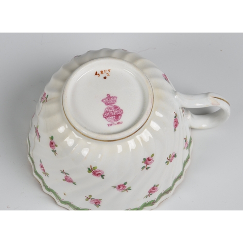 139 - A Minton laurel and pink rose pattern part tea service early 20th century, pattern no. G8115, pink p... 