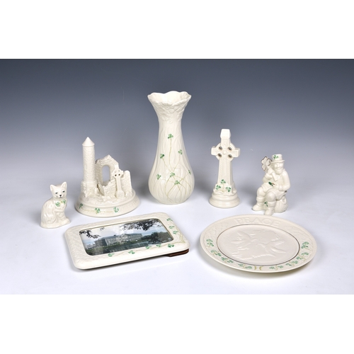 174 - A collection of Belleek Pottery giftware all having blue stamp (8th mark 1993-1997), comprising of D... 