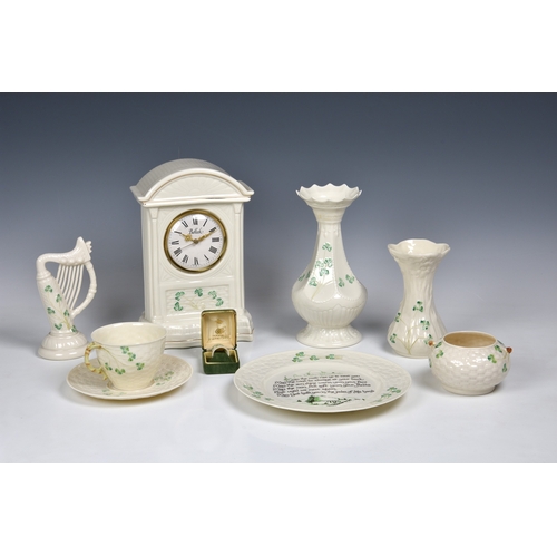 175 - A collection of Belleek Pottery giftware having gold/brownish 7th mark 1980-1993, comprising of Glen... 