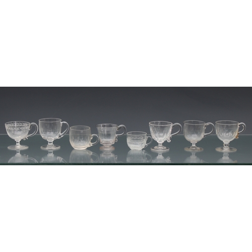 233 - A collection of 110, 19th century, clear glass custard cups