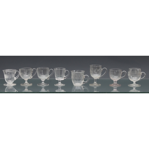 233 - A collection of 110, 19th century, clear glass custard cups