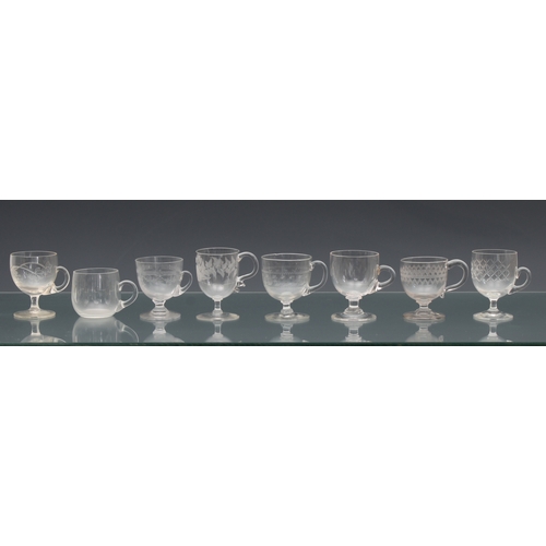 233 - A collection of 110, 19th century, clear glass custard cups