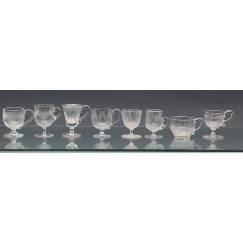 233 - A collection of 110, 19th century, clear glass custard cups