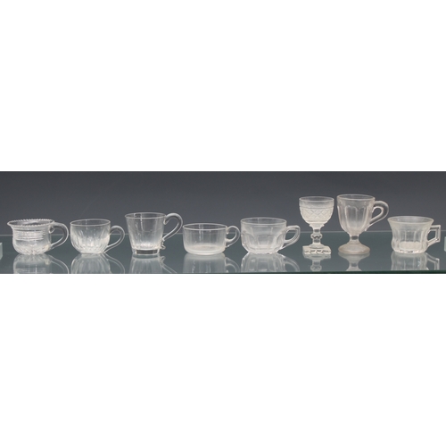 233 - A collection of 110, 19th century, clear glass custard cups