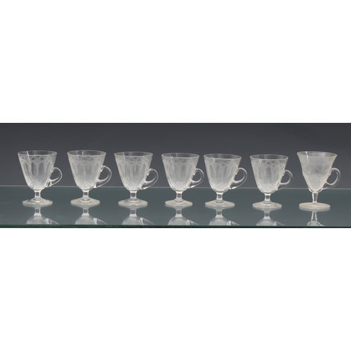 233 - A collection of 110, 19th century, clear glass custard cups