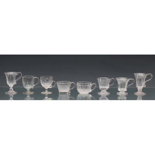 233 - A collection of 110, 19th century, clear glass custard cups