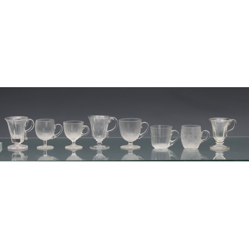 233 - A collection of 110, 19th century, clear glass custard cups