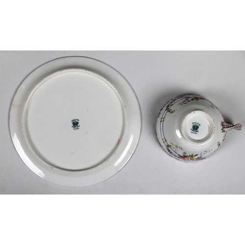 280 - A Coalport porcelain part tea service comprising ten teacups and saucers, twelve tea plates, two sta... 