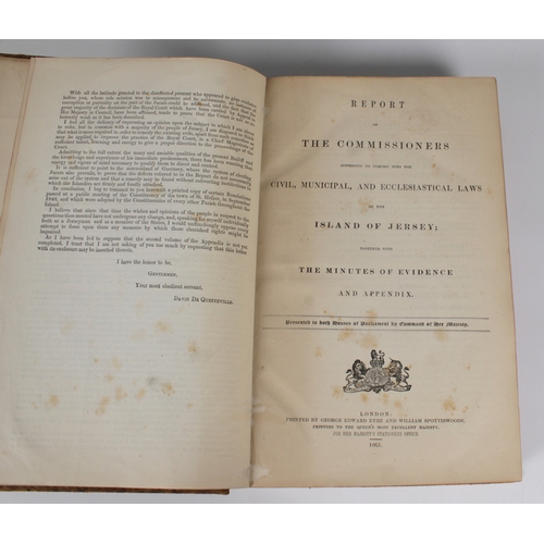 439 - Jersey law interest book Report of The Commissioners appointed to inquire into the Civil, Municipal,... 