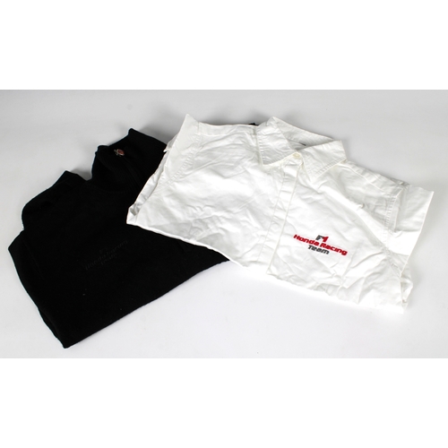 495 - Grand Prix F1 interest - Honda Racing Team woman's clothing to include a water proof zip up jacket; ... 