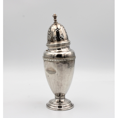 548 - A silver presentation sugar caster Manoah Rhodes & Sons Ltd, London, 1924, inscribed 'Yorkshire Coun... 