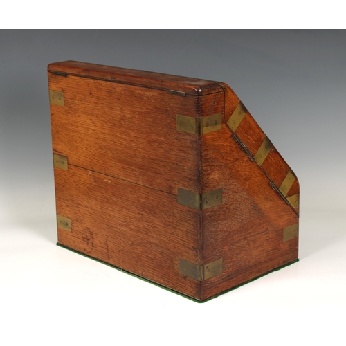 604 - An Edwardian Correspondence Box by Parkins & Gotto of London, 33.5cm high