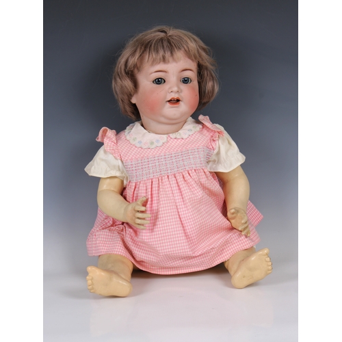 91 - A Kammer & Reinhardt bisque headed doll circa 1920, mould number 126, the head by Simon & Halbig, ma... 