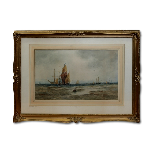 7 - Thomas Bush Hardy RBA (British, 1842-1897), In the English ChannelSigned and dated 1892, watercolo... 