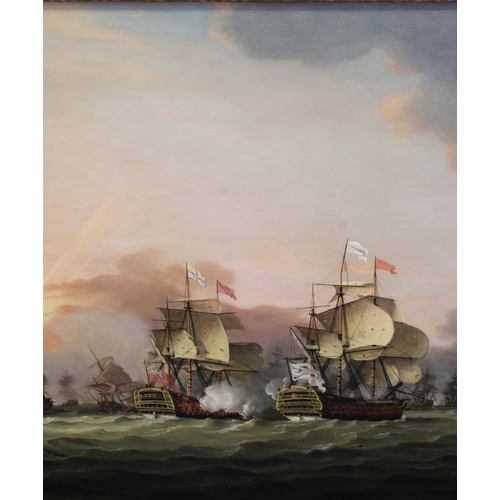 82 - Thomas Luny (British, 1759-1837), , The Battle of the Saintes, Signed and dated 1782, oil on canvas,... 