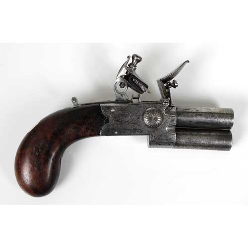Flintlock over-and-under tap-action pocket pistol by Welch Banbury ...