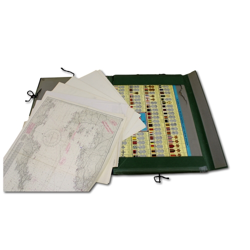 26 - A folio of shipping charts, a collection of 1970's Admiralty charts, pub. Taunton, under Superintend... 