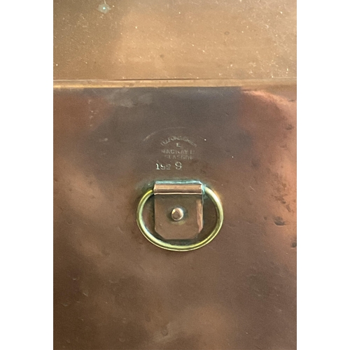 35 - Telford, Grier & Mackay Ld copper & brass PORT lantern, sliding door stamped 'TELFORD, GRIER & MACKA... 