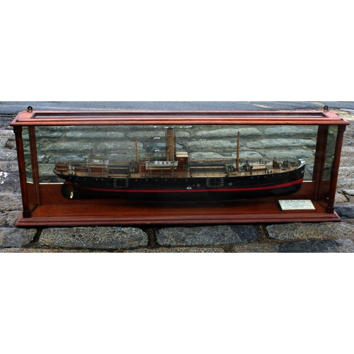 39 - An early 20th century half model of the passenger and cargo steamer S.S. Tay & Tyne, made by the Nep... 