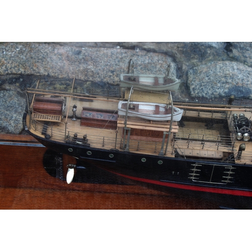 39 - An early 20th century half model of the passenger and cargo steamer S.S. Tay & Tyne, made by the Nep... 