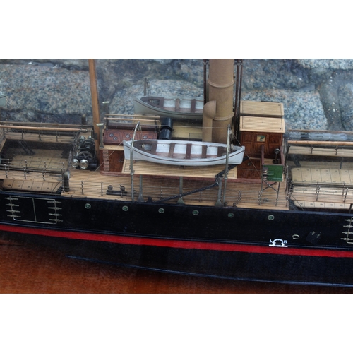 39 - An early 20th century half model of the passenger and cargo steamer S.S. Tay & Tyne, made by the Nep... 