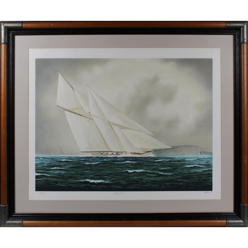 48 - After Tim Thompson (British, b.1951), Yachts of the Americas CupPrints, 53cm x 66cm and smaller (8)