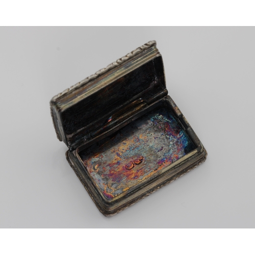 11 - A Georg III silver rectangular snuff box, London 1827, maker's mark TE, engraved initials, approxima... 