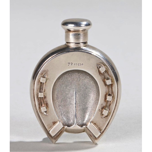 22 - Equestrian interest - A Victorian novelty silver scent bottle, Sampson Mordan & Co, London, 1886, al... 