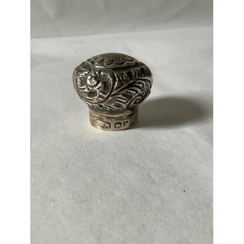 28 - A late Victorian silver scent bottle, Birmingham, 1899, maker's mark JHW, embossed with fern fronds ... 