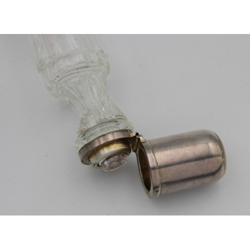 30 - A rare mounded glass silver / white metal figurative scent bottle, Probably Dutch, early 20th centur... 