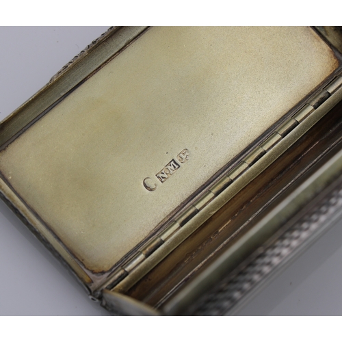 52 - A William IV / Victorian silver rectangular 'Castle Top' snuff box, Nathaniel Mills, Birmingham, 183... 
