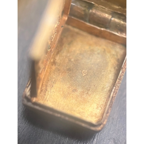 46 - A rare and unusual French silver gilt enamel vinaigrette, Maker's mark of 'FL' in a lozenge, of lorg... 