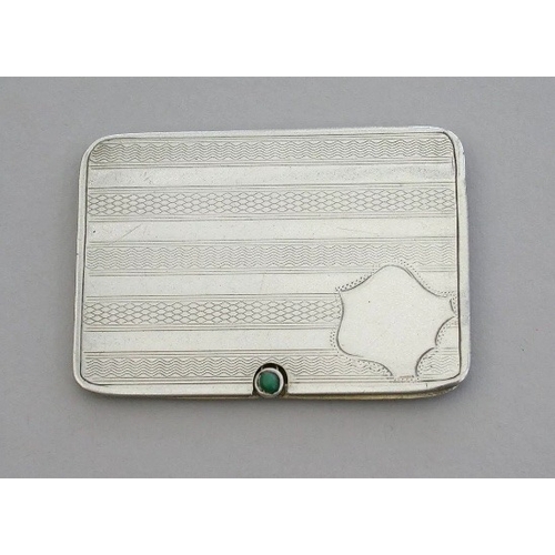 95 - An Edwardian silver side by side twin compartment Patent sliding stamp case, maker's marked rubbed, ... 