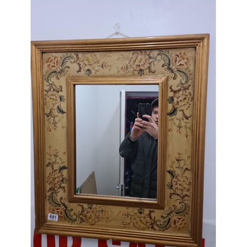 691 - Chinese Style Hand Painted Mirror  23