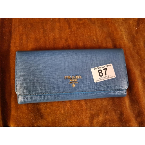 4 - Blue Prada Saffiano Wallet (Guaranteed Authentic)