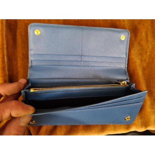4 - Blue Prada Saffiano Wallet (Guaranteed Authentic)