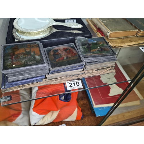 148 - Collection of Magic Lantern Slides Incl. Aladdin,  Peter Pan, Puss n Boots etc