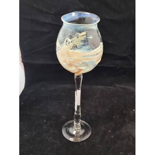 164 - Unusual Vintage Hand Blown Glass 9.5