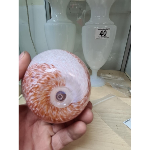 43 - Good Quality Apple Glass Paperweight 17cm Tall