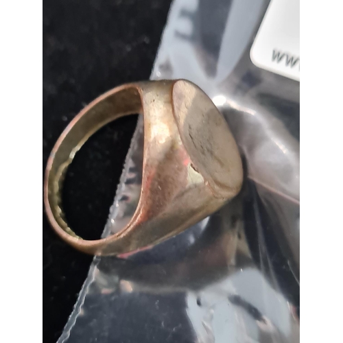 45 - Rolled Gold Plate Signet Ring Size V 10.9g