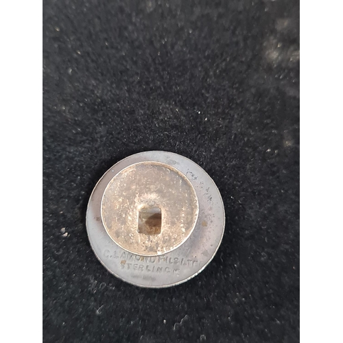 74 - 1930s Canadian Red Cross Sterling Silver Enamelled Badge in French