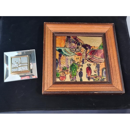 75 - Vintage CLASSICA JERUSALEM HANDICRAFT MADE OF CRISTAL SILVER plus one other