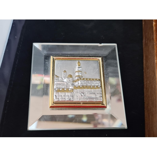 75 - Vintage CLASSICA JERUSALEM HANDICRAFT MADE OF CRISTAL SILVER plus one other