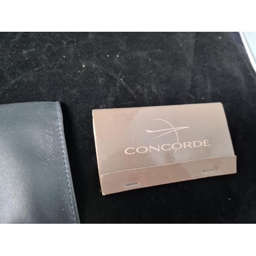 86 - Concorde Ticket Holder and Matchbox with Contents