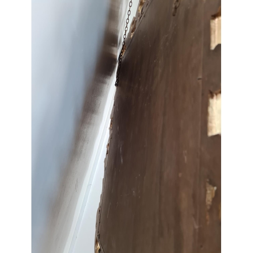 13 - Antique French Carved Gold Leaf Wooden Mirror (32