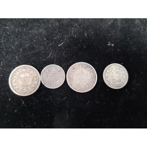 142 - 4 Indian Victorian Silver Coins