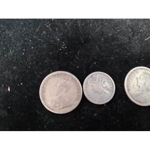 142 - 4 Indian Victorian Silver Coins